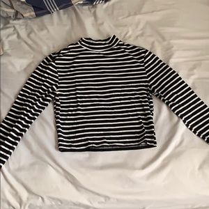 Topshop striped crop top